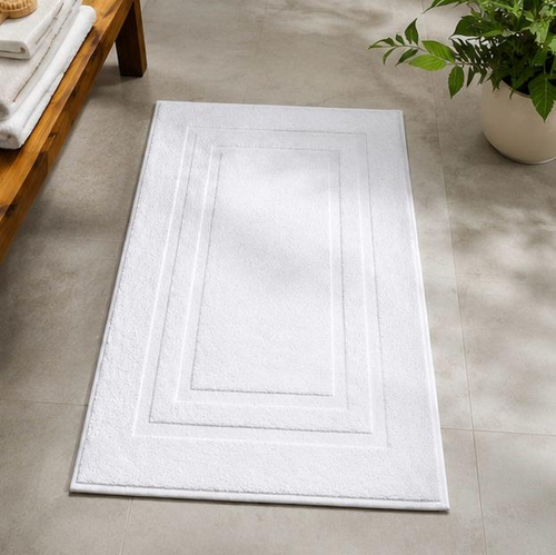 POLTEX LuxeRing Heavyweight Bath Mat – 21 × 36 Inches, 12 Pounds
