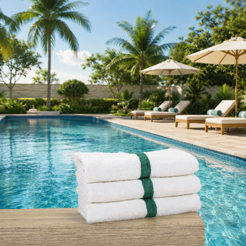 Classic Center Stripe Pool Towel (22 × 44)