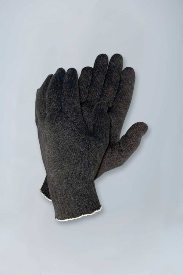 Black string knit gloves dozen mens womens