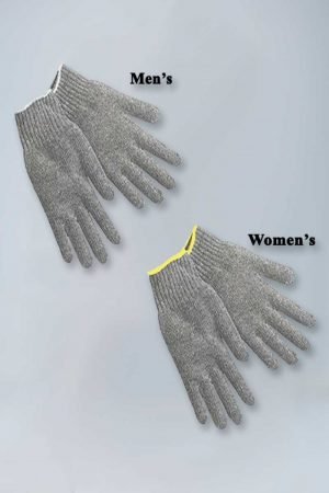 Gray knit cotton work gloves - mens womens