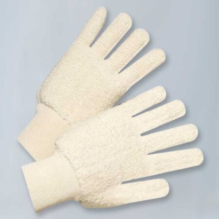 100% Cotton Double-Palm Loop Out Terry Gloves