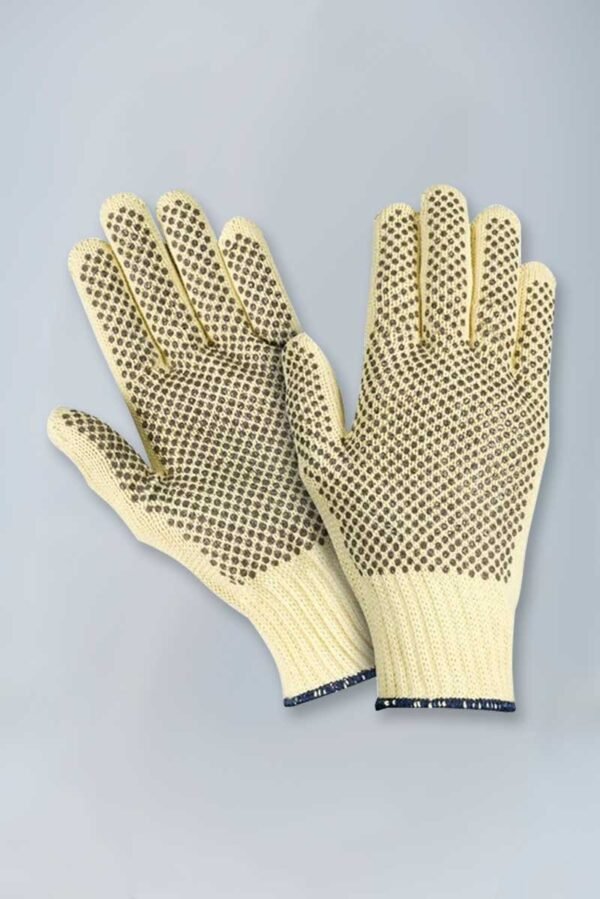 (12 Pairs) Para-aramid Cut Resistant Gloves with PVC Dots