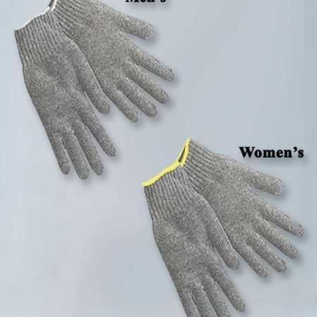 Gray Knit Cotton Work Gloves