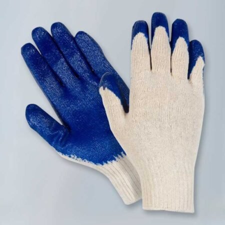 Poly/Cotton Economy Blue Latex Palm Coated Gloves