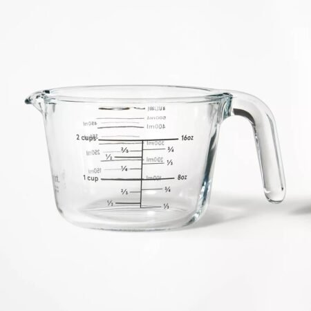2 Cup Glass Measuring Cup Clear - Poltex International Inc 2 Cup Glass Measuring Cup Clear