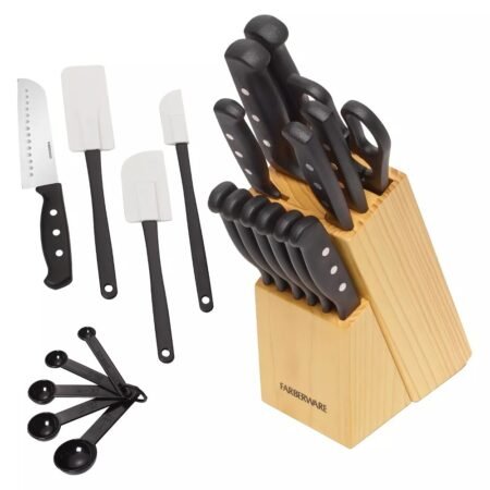 Farberware 22-Piece Knife Block Set - Poltex International Inc Farberware 22-Piece Knife Block Set