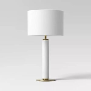 Faux Marble Stick Table Lamp