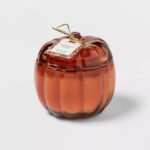 Glass Figural Pumpkin Spice Candle - Poltex International Inc Glass Figural Pumpkin Spice Candle