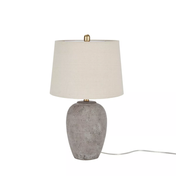 23" Farmhouse Ceramic Urn Pot Table Lamp - Nourison