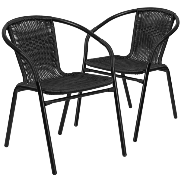 Restaurant Stack Chair with Curved Back