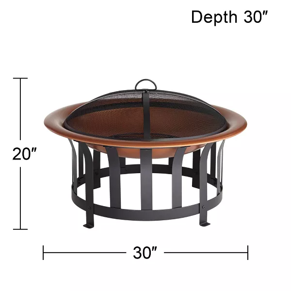 Timberland Copper Outdoor Fire Round