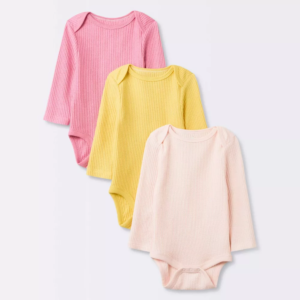 Baby Girls Long Sleeve Waffle Bodysuit