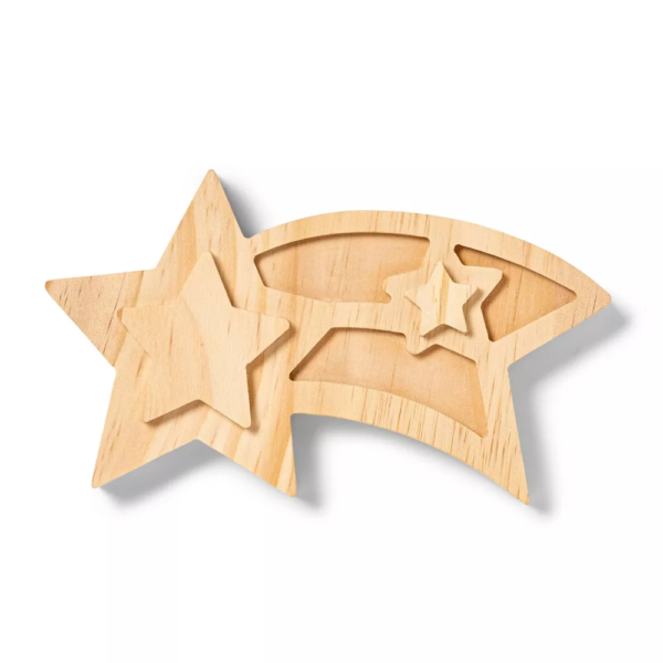 Freestanding Wood Shooting Star