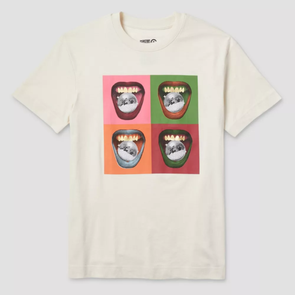 Black History Month Adult Short Sleeve Lips T-Shirt - White