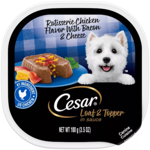 Cesar Loaf Topper in Sauce Wet Dog Food