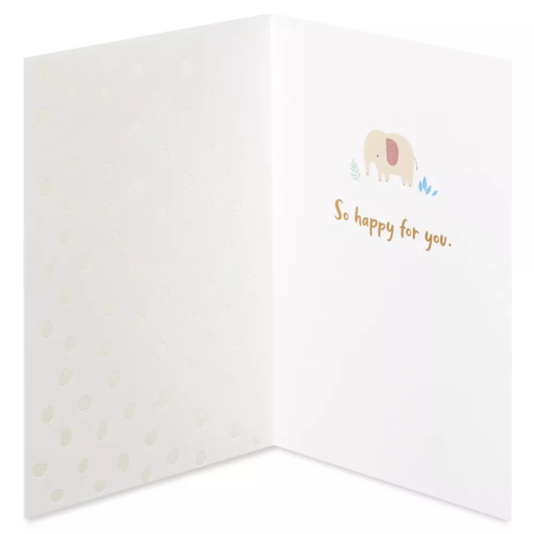 Lettering with Animals Baby Shower Card