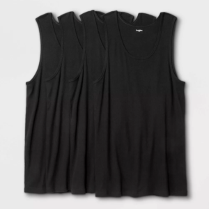 Mens Big Tall 4pk Tank Top - Goodfellow Co™ Black