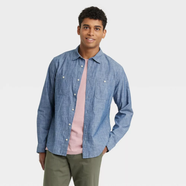 Mens Button-Down Shirt - Goodfellow Co™