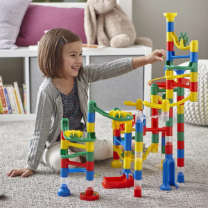 MindWare 103 Piece Marble Run with 20 Marbles - Engineering Building Toys