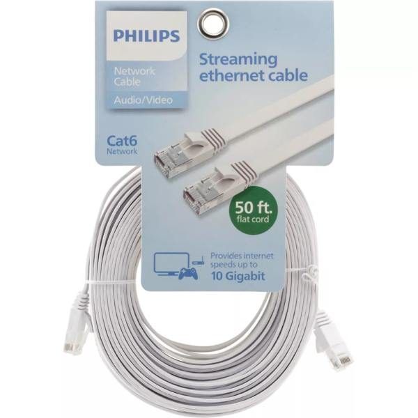 Philips 50 Cat6 Flat Ethernet Cable