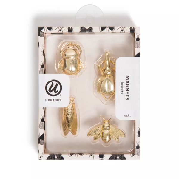 U Brands 4pk Insect Magnets Gold