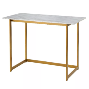 Verona Writing Desk White-Gold