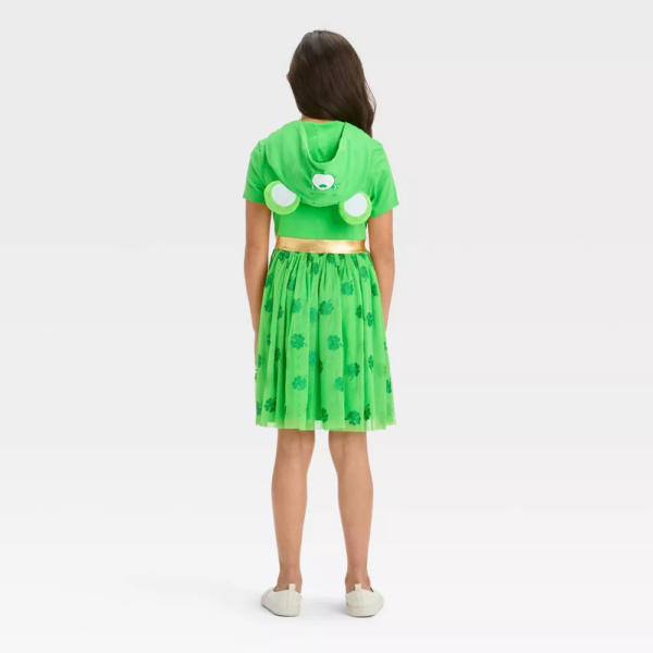 Girls Lucky Care Bears Dress - Green