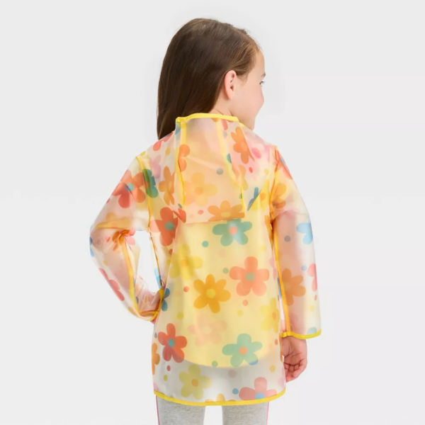 Toddler Girls Printed Clear Rain Jacket - Cat Jack™