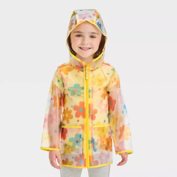 Toddler Girls Printed Clear Rain Jacket - Cat Jack™