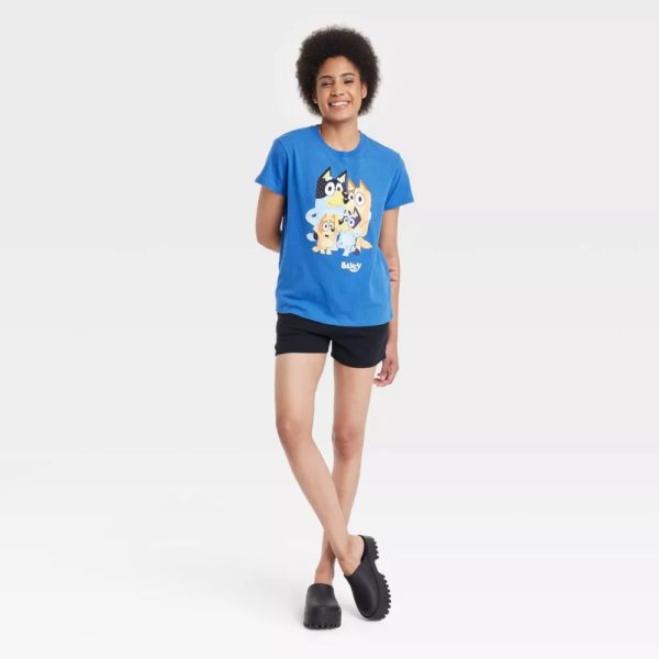 Womens Bluey Short Sleeve Graphic T-Shirt - Blue