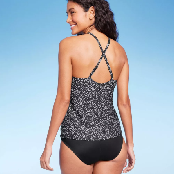Womens High Neck Tankini Top - Kona Sol™ Black