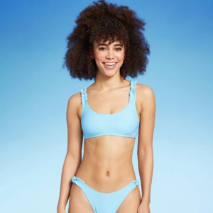 Womens Ruffle Strap Bralette Bikini Top - Wild Fable™